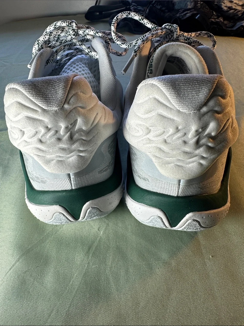 Under Armour White and Green Men's Athletic Sneakers